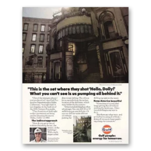 1981 Gulf Oil Print Ad | Hello Dolly