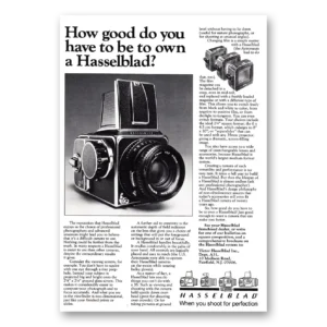 1981 Hasselblad Print Ad | How Good