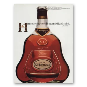 1981 Hennessy Cognac Print Ad | Most Civilized Spirit