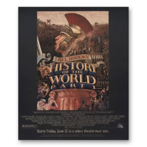 1981 History of the World Part 1 Promo Print Ad | History World