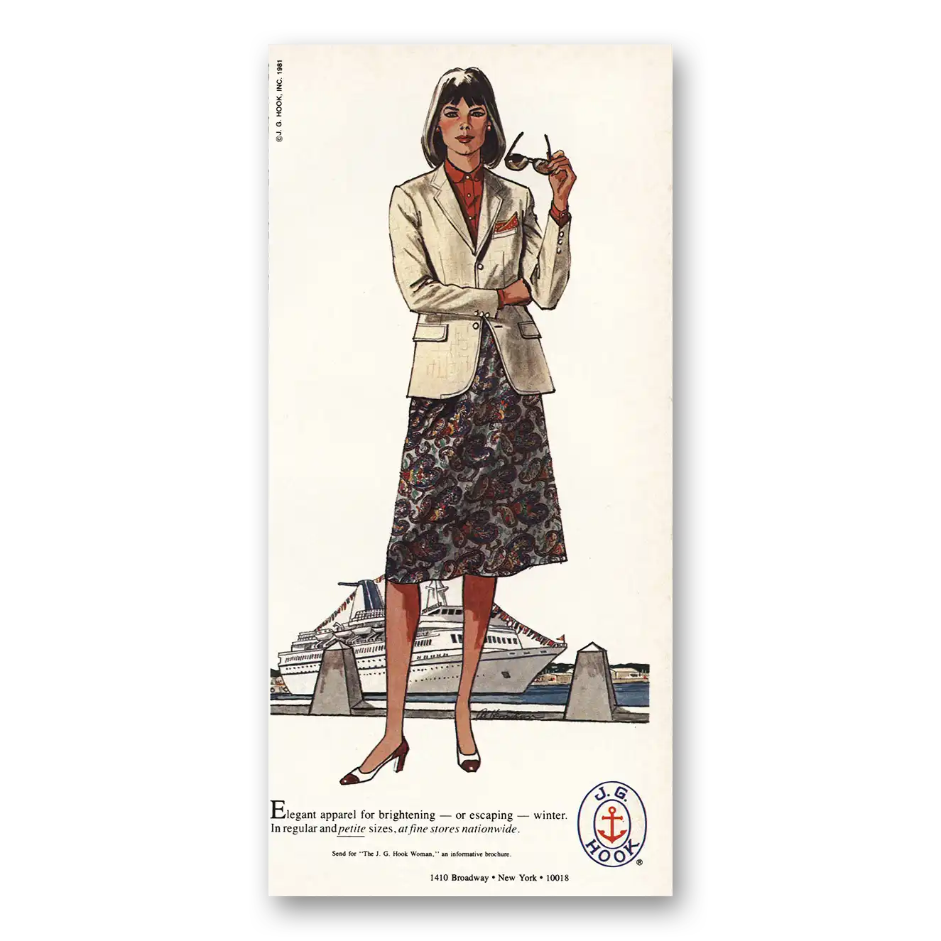 1981 J G Hook Print Ad | Elegant Apparel