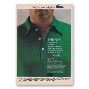 1981 JcPenney Print Ad | Alligator Fox