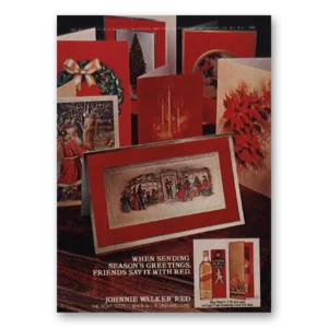 1981 Johnnie Walker Red Label Print Ad | Seasons Greetings