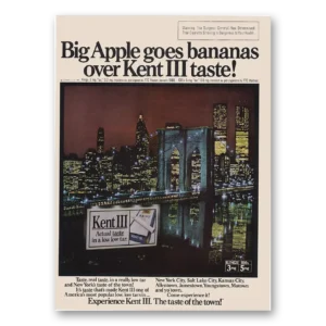 1981 Kent Cigarettes Print Ad | Big Apple