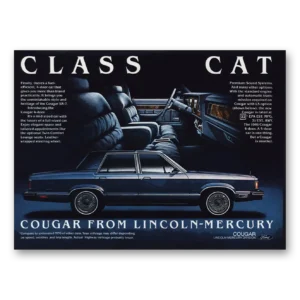 1981 Mercury Cougar Print Ad | Class Cat