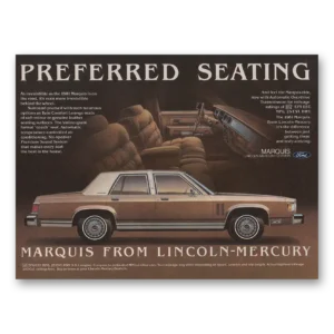1981 Mercury Marquis Print Ad | Preferred Seating