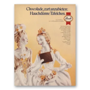 1981 Lindt Chocolate Print Ad | Chocolate German Chocolade