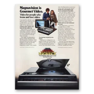 1981 Magnavox Magnavision Laser Player Print Ad | Gourmet Video