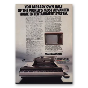 1981 Magnavox Magnavision Laser Player Print Ad | You Already Own Half