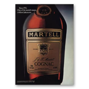 1981 Martell Print Ad | Since 1715 Civilized Pleasures