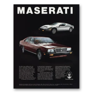 1981 Maserati Print Ad | You Drive It
