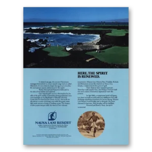 1981 Mauna Lani Resort Print Ad | Spirit Renewed