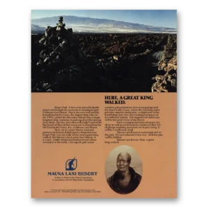 1981 Mauna Lani Resort Print Ad | Great King Walked