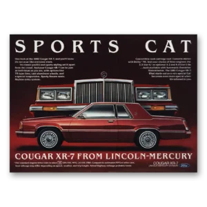 1981 Mercury Cougar Print Ad | Sports Cat
