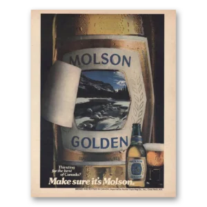 1981 Molson Beer Print Ad | Make Sure