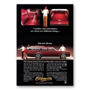 1981 Oldsmobile Custom Cruiser Print Ad | Comfort