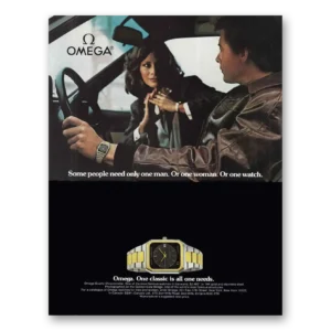 1980 Omega Watch Print Ad | Only One Man