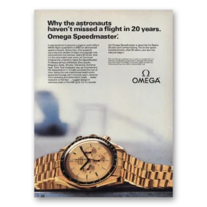1981 Omega Watch Print Ad | Astronauts