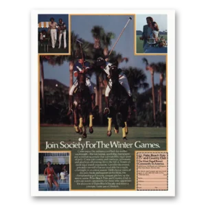 1981 Palm Beach Polo and Country Club Print Ad | Winter Games