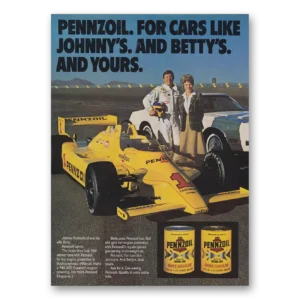 1981 Pennzoil Print Ad | Johnny Rutherford
