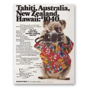 1981 Qantas Airlines Print Ad | Smiling Tour