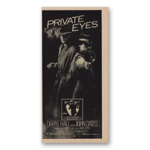 1981 Darryl Hall and John Oates Print Ad | Private Eyes Promo