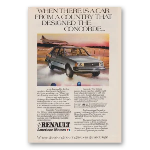 1981 Renault 18i Print Ad | Designed Concorde