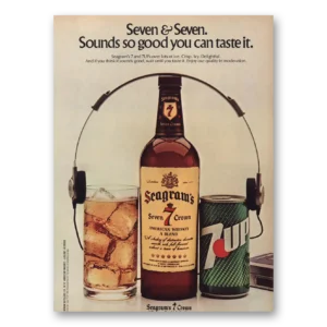 1981 Seagrams 7 Crown Whiskey Print Ad | Sounds So Good