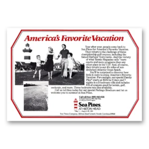 1981 Sea Pines at Hilton Head Print Ad | Favorite Vacation