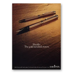1981 Sheaffer Pen Print Ad | Gold Standard Of Pens