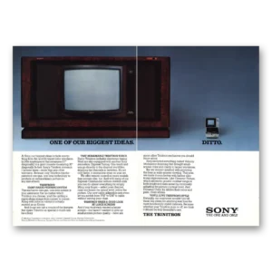 1981 Sony Trinitron Print Ad | Biggest Ideas Ditto