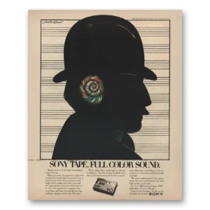1981 Sony Cassette Tapes Print Ad | Full Color Sound
