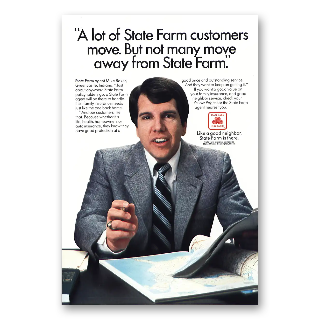 1981 State Farm Insurance Print Ad | Mike Baker