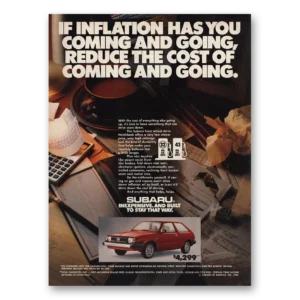 1980 Subaru Hatchback Print Ad | Inflation
