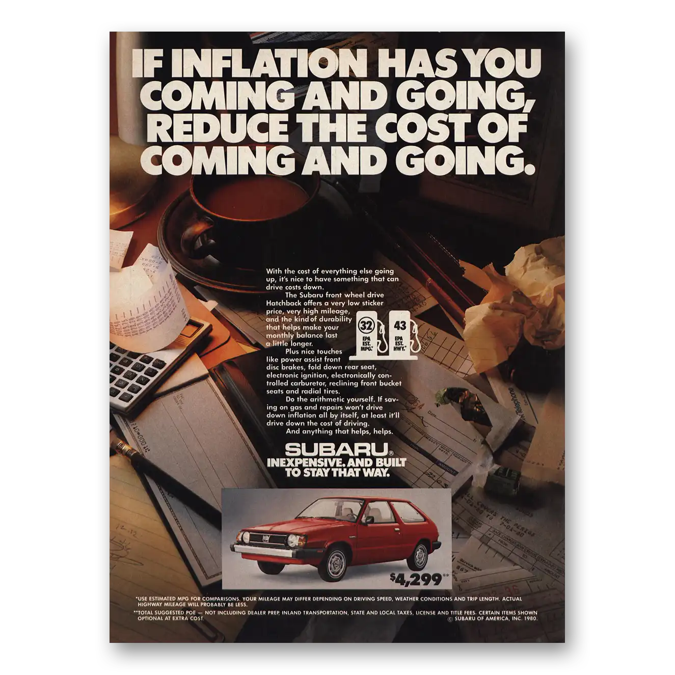 1980 Subaru Hatchback Print Ad | Inflation