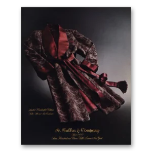 1981 A Sulka and Company Print Ad | Handcrafted Editions