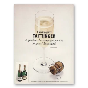 1981 Tattinger Champagne Print Ad | Taittinger German