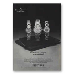 1981 Tiffany & Co Print Ad | Don't Need Passport See Riviera
