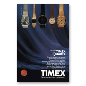 1981 Timex Quartz Watch Print Ad | So Accurate
