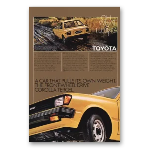 1981 Toyota Tercel Print Ad | Own Weight