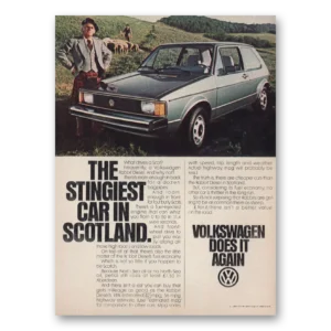 1981 Volkswagen Rabbit Print Ad | Stingiest Car