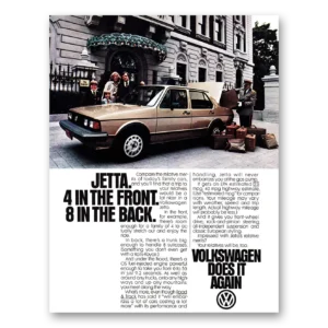1981 Volkswagen Jetta Print Ad | 4 In Front