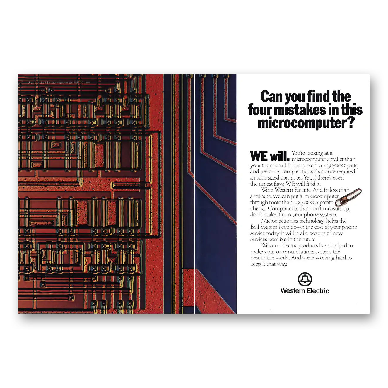 1981 Western Electric Print Ad | Microcomputer