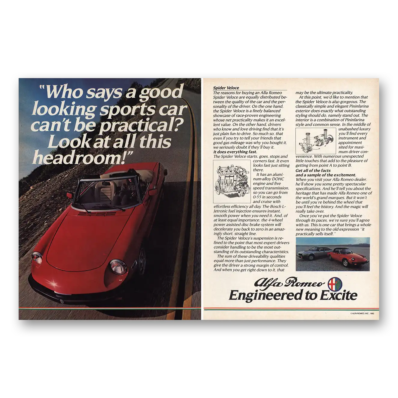 1982 Alfa Romeo Spider Print Ad | Veloce