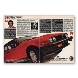 1981 Alfa Romeo Print Ad | Mario Andretti