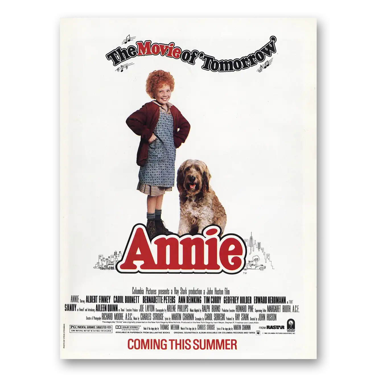 1982 Annie Movie Promo Print Ad | Movie Tomorrow