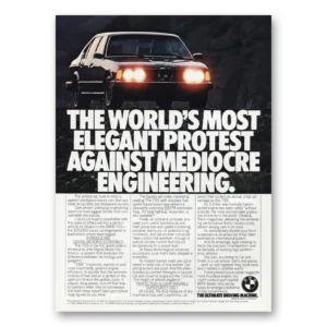 1982 BMW 7 Series Print Ad | Mediocre
