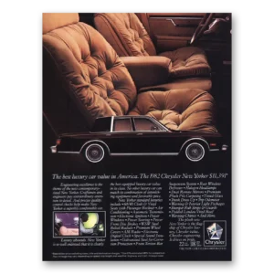 1982 Chrysler New Yorker Print Ad | Best Luxury Car
