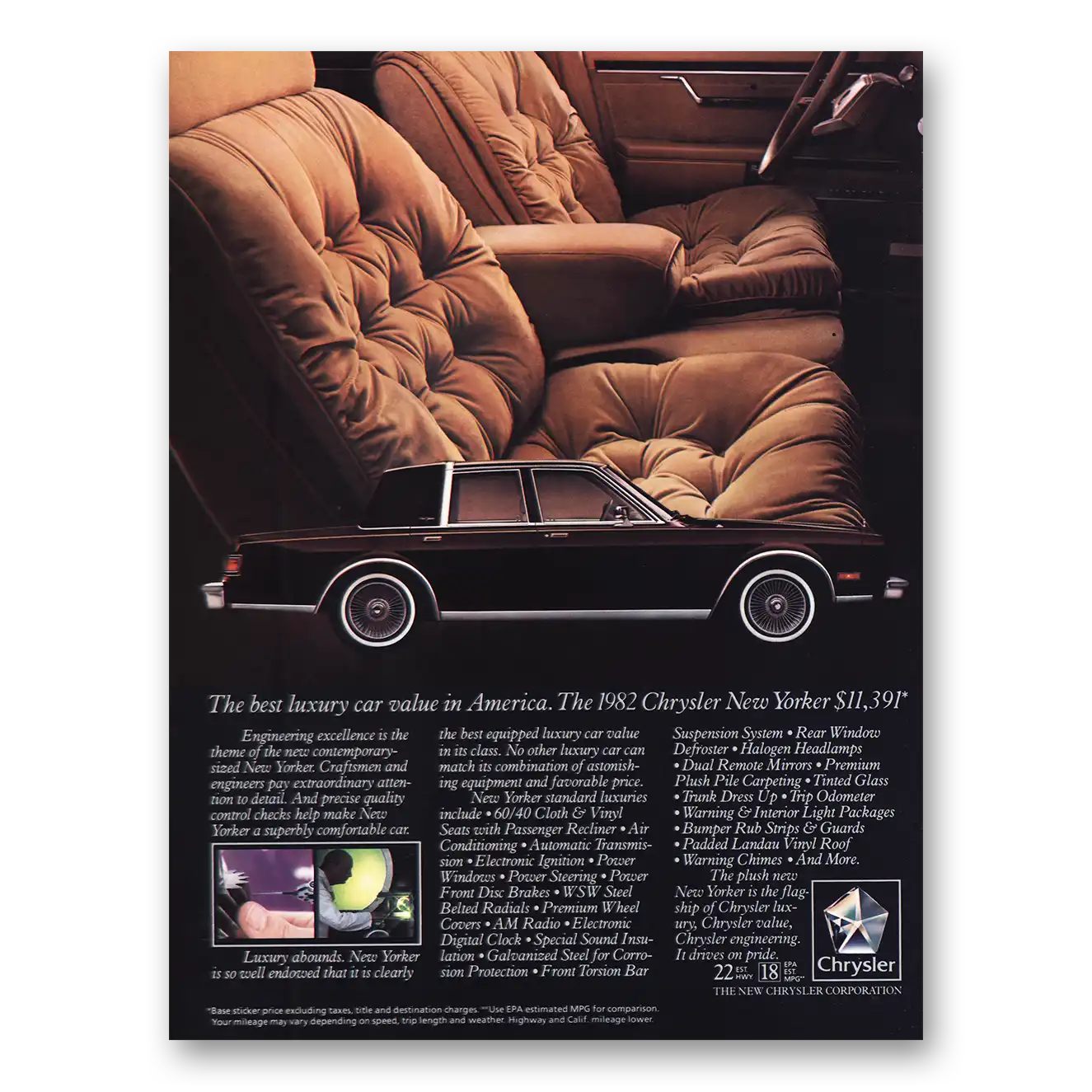1982 Chrysler New Yorker Print Ad | Best Luxury Car