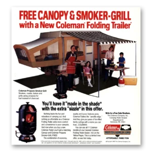 1982 Coleman Camping Trailers Print Ad | Folding Trailer